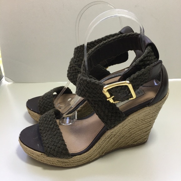 Steve Madden Brown wedge sandals size 7 1/2 - Picture 5 of 6